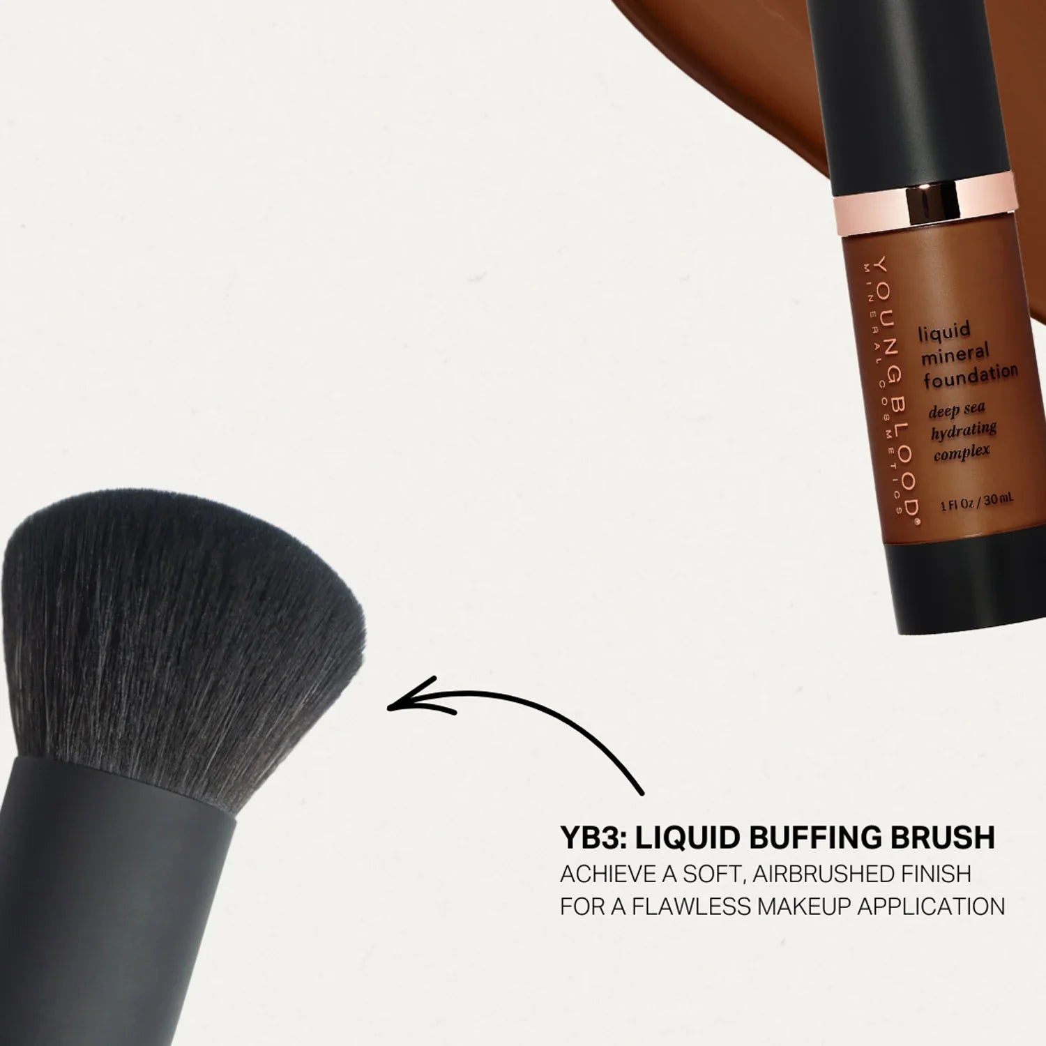 Youngblood Luxe Liquid Buff Brush YB3